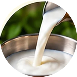 Fresh milk being poured